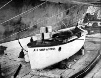 The America's lifeboat, built on the Isle of White by Saunders of Cowes.